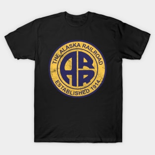 The Alaska Railroad --- Vintage Style Faded Design T-Shirt